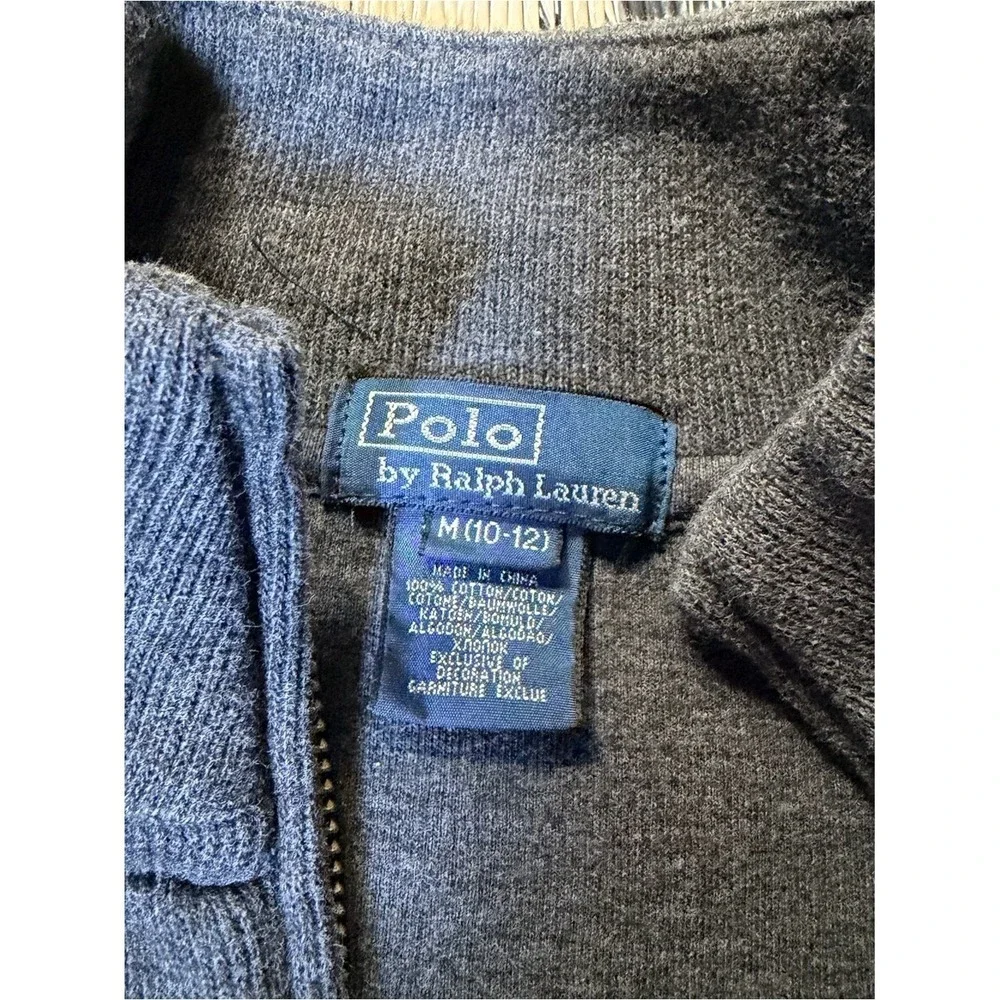 Polo by Ralph Lauren boys Navy Quarter-Zip Pullover‎ preppy classic